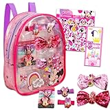 Minnie Mouse Accessories Bundle - 10 Pc Hair Set with Bows, Clips, Stickers, Bag, and More