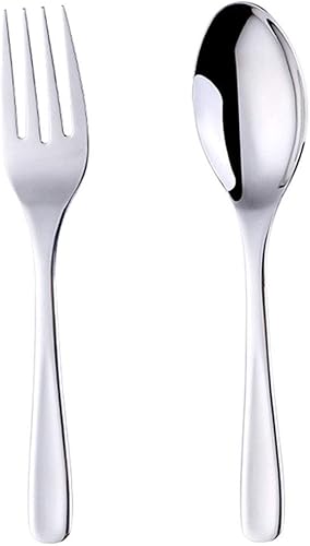 Miniatura 1 de Buyer Star - Utensilios para servir ensalada, acero inoxidable, mango largo, 10.0in, para servir de catering