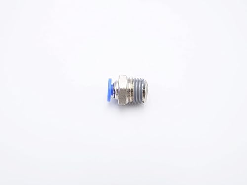 Vista 176 de Empuje para conectar conexión de tubo de 1/8" OD x 1/4" macho NPT rosca, línea de agua recta macho neumática, conectores de empuje rápido