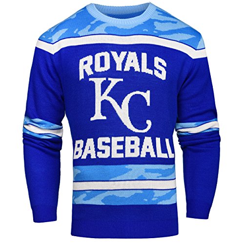 FOCO Kansas City Royals Ugly Glow In The Dark Sweater - Mens - Mens Medium