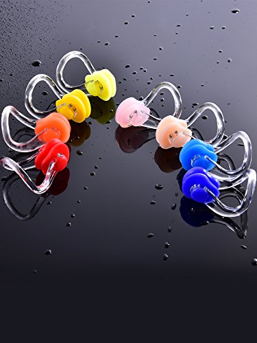 Satinior 14 Pieces Silicone Nose Clip Surfing Nose Plug Waterproof Nose Protector For Swimming And Training (Color Set 1) #TOP5