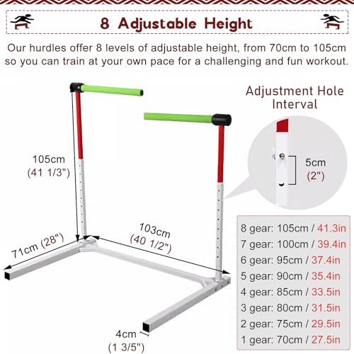 Ostacoli per allenamento di velocità e agilità – ideale per tennis, pallavolo, calcio, softball e basket – Design di ritorno automatico premium per allenamento su pista e campo