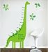 Green Dinosaur Growth Chart for Kids and Nursery Room