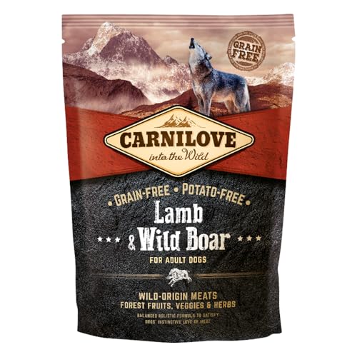 Carnilove - Croquettes pour Chien Adult à l'agneau et au Sanglier - 1,5 kg
