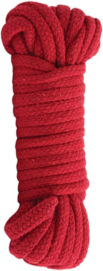 Doc Johnson Japanese Bondage Rope - Soft Cotton Rope - Gentle on the Skin - 32 Feet of Rope - Black