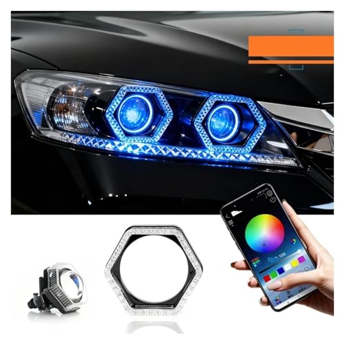 Faros Angel Eyes para coche RGB 5D que eliminan el diseño antiguo de tus luces frontales 2