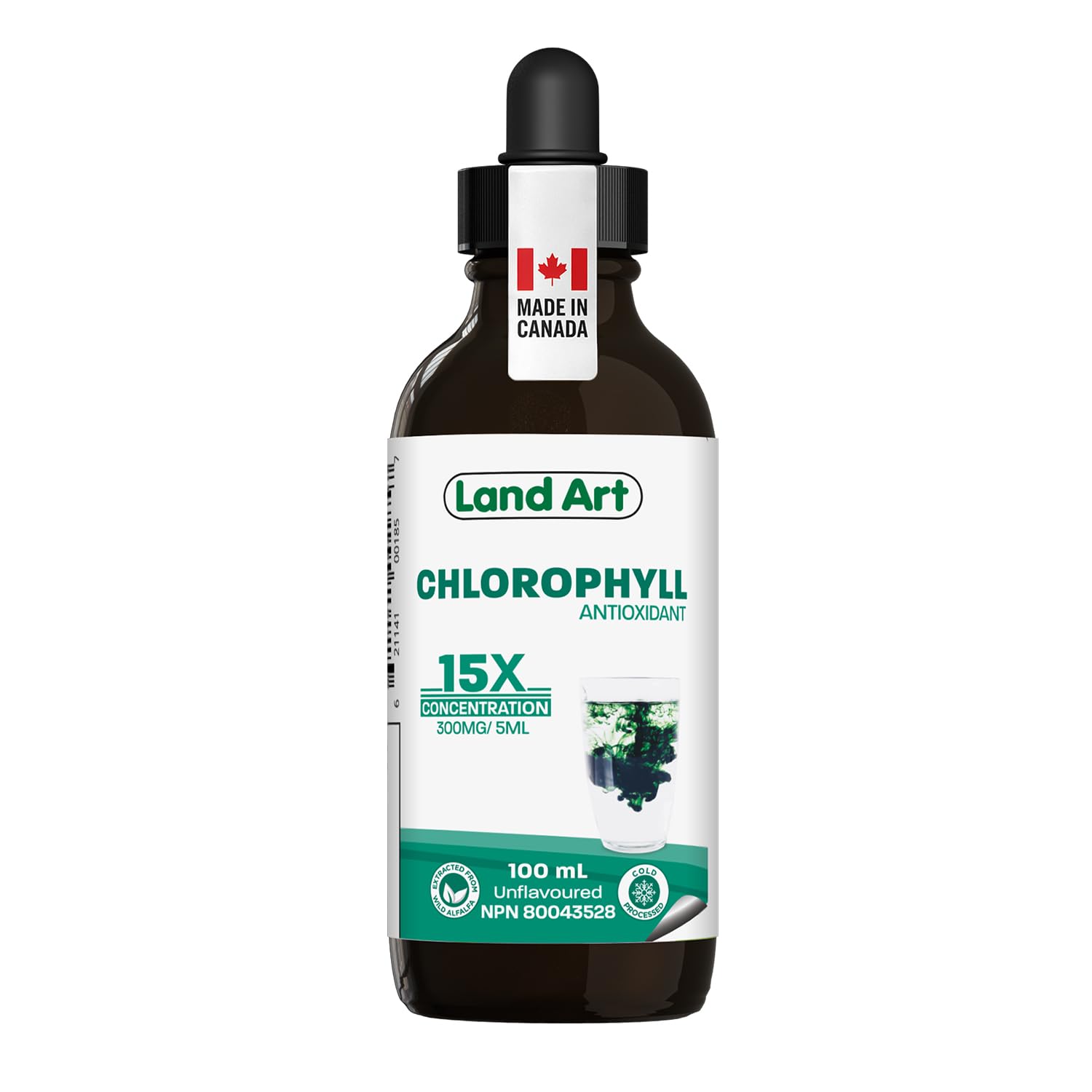 Liquid Chlorophyll Drops Unflavoured 15X Concentrated 100ml – Cold