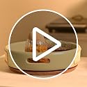Image of Brick Brown Premium Jali 360 Rotating Wooden Serving Tray with Cane Weaving | Lazy Susan Turntable Tray for Dining Table, Kitchen, Coffee Table | Sage & Walnut Finish Decorative Organizer -12 Inch