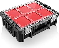 Vista 7 de Anyyion Organizador de almacenamiento de herramientas con cajones dobles, cierres resistentes, apilable