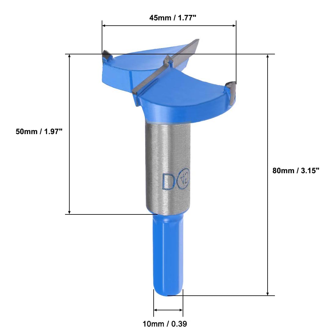 MACHSWON Forstner Drill Bits Tungsten Carbide Wood Hole Saw Opener Positioning Drill Bit 45mm Woodworking Hinge Drilling Bit Cutter - Image 3