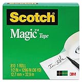 MMM810341296 - Magic Tape, Clear, 0.75 Inches Width x 36 Yards Length