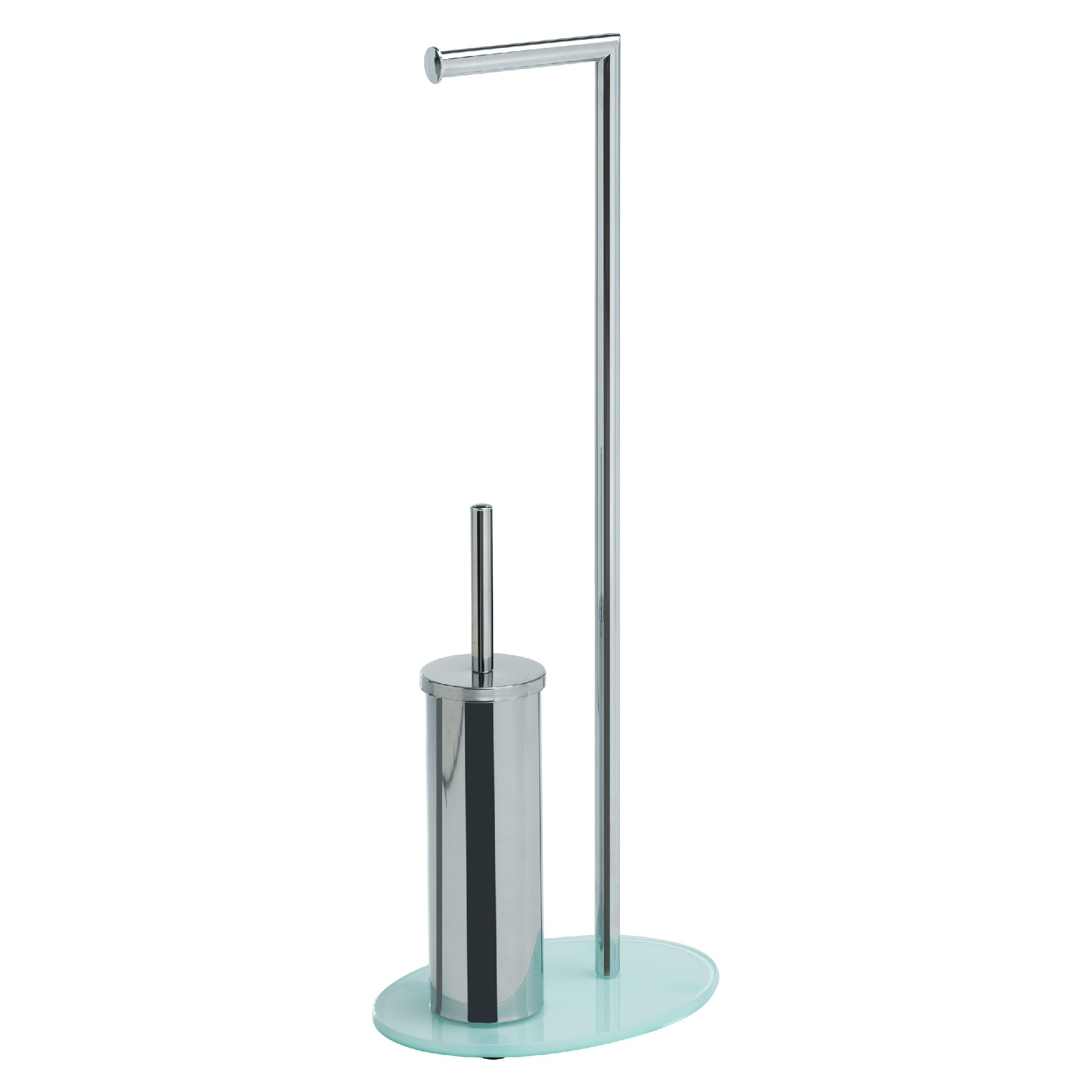 Gedy Golia Columna Toilet roll holder/toilet brush holder Chrome