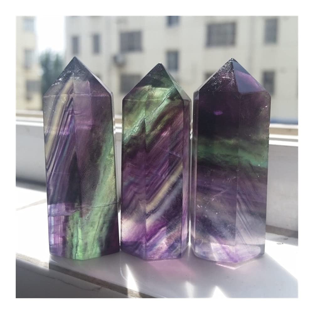 Cristal de quartz fluorite naturelle pointe taillée de collection