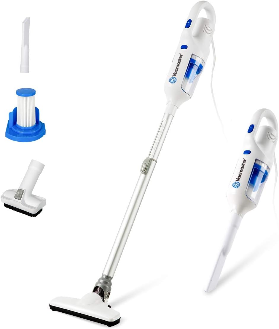 Vacmaster Corded Stick Vacuum Cleaner 2 in 1 Ultra-Lightweight 14Kpa Power Suction Handheld Vacuum Cleaner with Washable HEPA Filter for Home