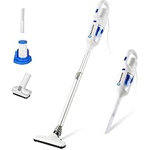 Corded Stick Vacuum Cleaner 2 in 1 Ultra-Lightweight 14Kpa Power Suction Handheld Vacuum Cleaner with Washable HEPA Filter for Home, Car, Pet Hair, Carpet, Hard Floor