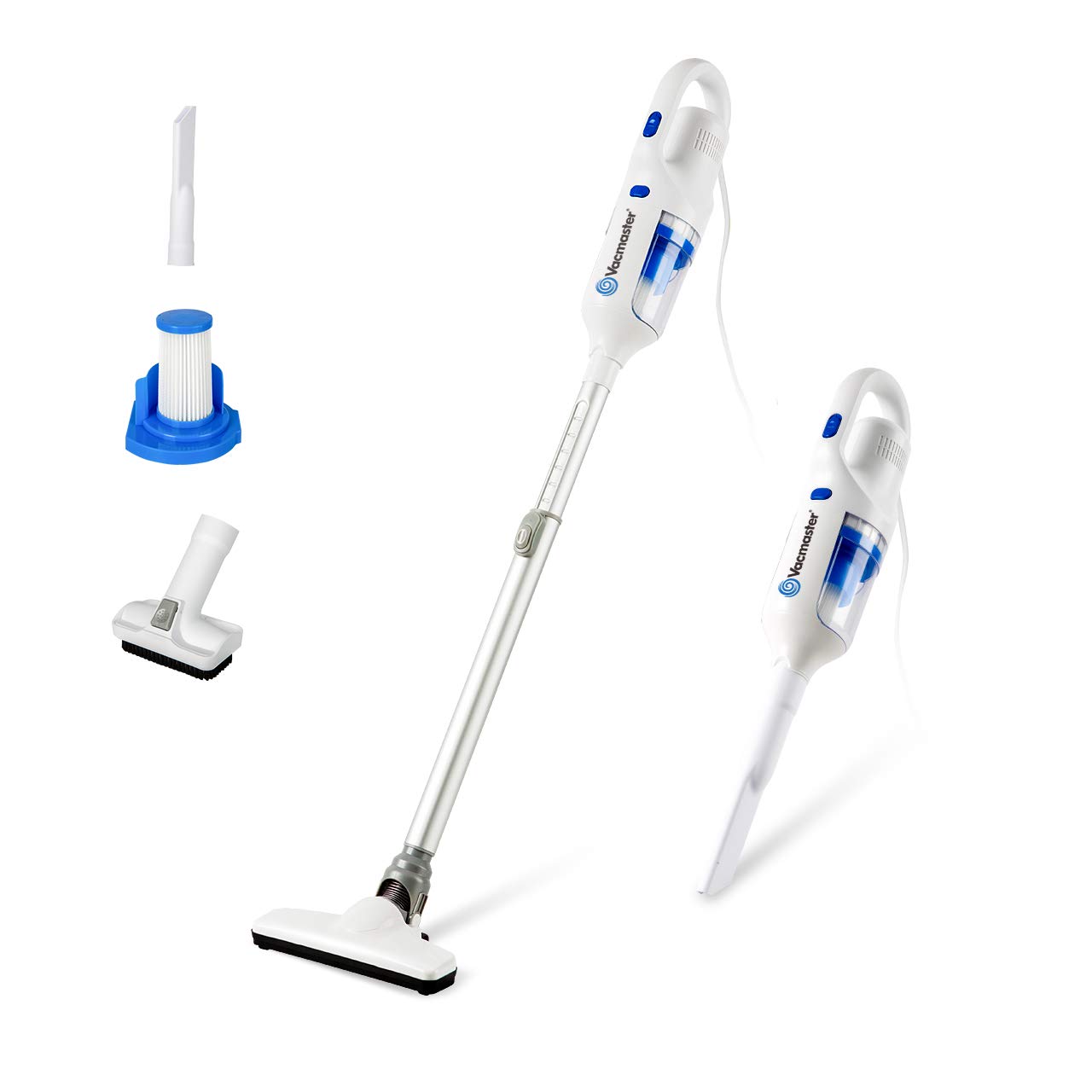 Vacmaster Corded Stick Vacuum Cleaner 2 in 1 Ultra-Lightweight 14Kpa Power Suction Handheld Vacuum Cleaner with Washable HEPA