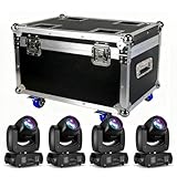 MINGJIE 120W Moving Head DJ Lights, 18-Facet Prism Stage Lighting with 8 Gobos & 8 Colors, DMX512 Sound...