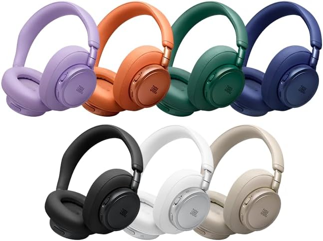 JBL Live 780NC, Auriculares Over-Ear inalámbricos con Cancelación de Ruido Adaptativa, Bluetooth, hasta 80 Horas de Batería, Conexión Multipunto, Naranja 7