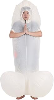 Tempaky Fato masculino inflável adulto Willy traje masculino operado por ventilador de ar inflável fantasia festa carnaval cosplay acão inflável roupa