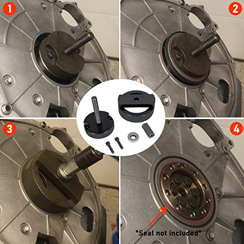 (4 Pcs) Front & Rear Crankshaft Seal Installer Wear Ring Remover Set For Ford Powerstroke 4.5L, 6.0L & 6.4L Diesel Engines, Replace 303-770, 303-761, 303-762, 303-771 #TOP2