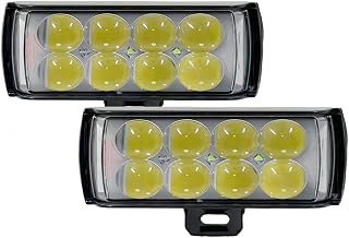 Sponsored Ad - NIGHT LIFE Motorcycle 8-Lens LED Fog Light 60W High Brightness 12-80V Universal Spotlight, White Yellow Dua...