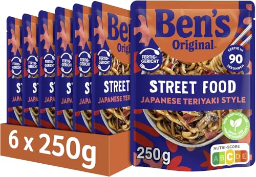 BEN'S ORIGINAL™ Fertiggericht Street Food Japanese Teriyaki Style Noodles 6x250g