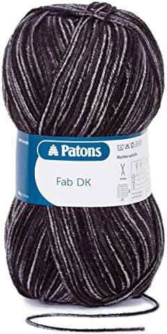 Patons Fab DK Kitting/Crochet Yarn Double Knitting Wool 100g Balls and 100% Acrylic Machine Washable & Tumble Dry Yarn - 44 Colours in The Range - Colour 2085 - Rainbow - 1 x 100g Ball