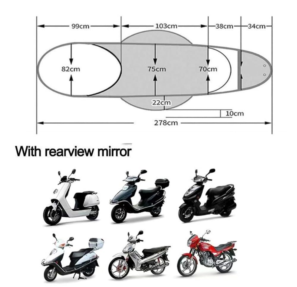 BLUEZY Universal Totalmente Cerrado Motor Scooter Paraguas Movilidad Sombrilla Cubierta de Lluvia Impermeable, Moto Scooter Parasol Protector De Lluvia B