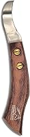 Vista 2 de Equine Care Cuchillo de acero inoxidable J2 de doble filo con mango de madera, herramienta versátil para el cuidado de pezuñas de caballo y vaca