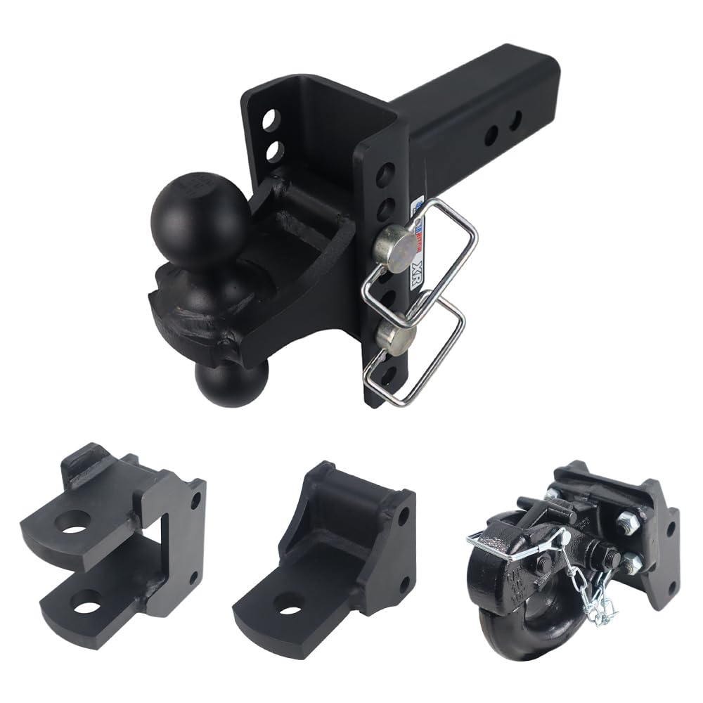 Shocker XR Adjustable Pintle Hook Hitch - Fits 2.5" Receiver, 5.5" Rise / 10.5" Drop, Up To 20,000 Lbs