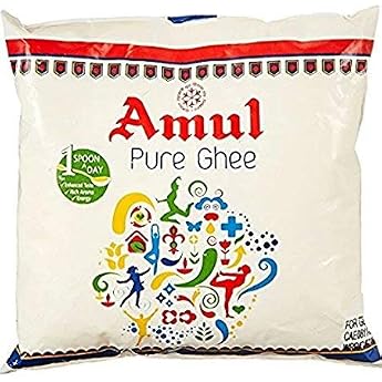 Amul Pure Ghee Pouch 500 ml (452 grams) - India - Vegetarian - Amur Puregi Pouch 500 ml (16 oz) - India-Vegetarian - Parallel