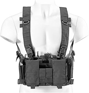 Lancer Tactical Buckle Up Lightweight Chest Rig (Color: Black)