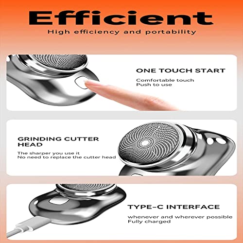Mini-Shave Portable Electric Shaver, Electric Razor For Men, Pocket Size Portable Shaver Wet And Dry Mens Razor Usb Rechargeable Shaver Easy One-Button Use For Valentine's Day, Home,Ravel #TOP3