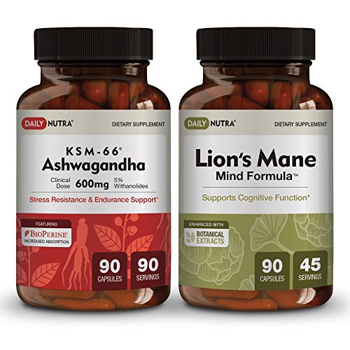 Dailynutra Cognitive Health Supplements Bundle Includes Ksm-66 Ashwagandha And Lion’s Mane Mind Formula #TOP5