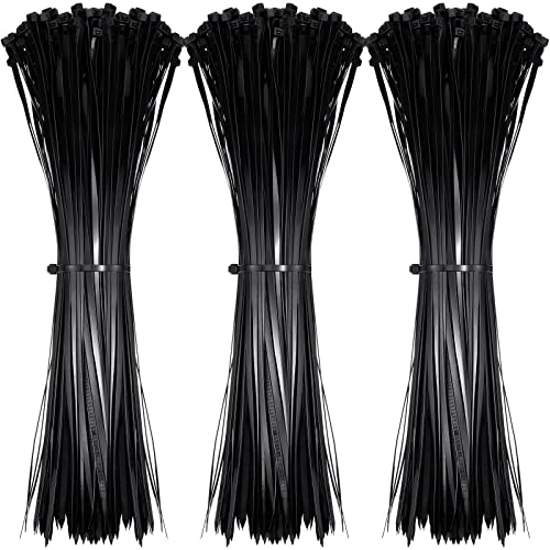 200 Pieces Cable Ties 24 Inch Heavy Duty Zip Ties Large Zip Ties Nylon Black Zip Ties Long Zip Ties With 175 Pounds Tensile Strength Self Locking Uv Resistant Tie Wraps For Indoor And Outdoor Use #TOP25
