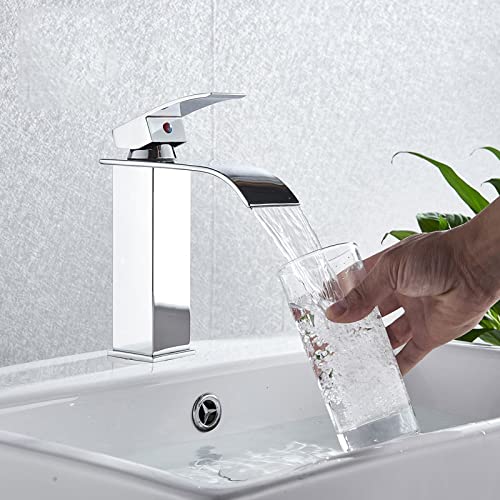 Robinet d'eau chaude et froide cascade pour stopper les éclaboussures sur le lavabo - 7