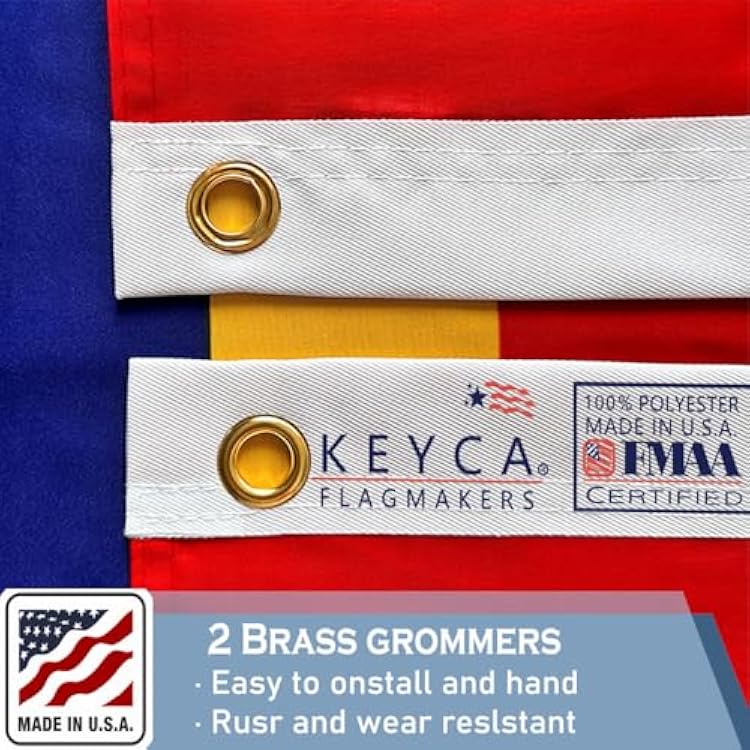 Mississippi Flag 4x6 FT 100% Made in The USA-Heavy Duty Vibrant Colors Double Sided Mississippi State Magnolia Flag with 2 Brass Grommets for Home/Company/Indoor Outdoor Decoration
