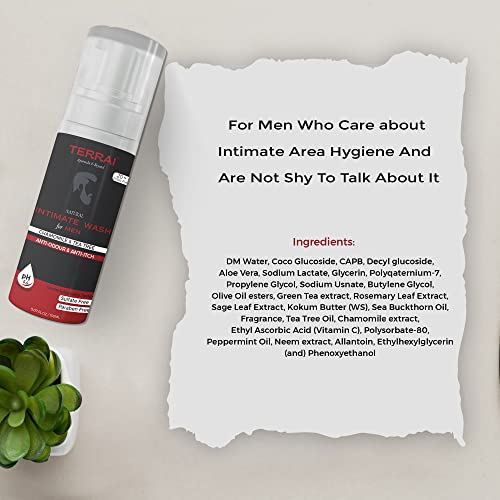 Image of Natural Intimate Wash for Men | Anti Bacterial, Anti Itch, Anti Odour, Anti Fungal | pH Balanced Foam Based Hygiene Wash | Sea Buckthorn, Tea Tree Oil & Oud 150ML