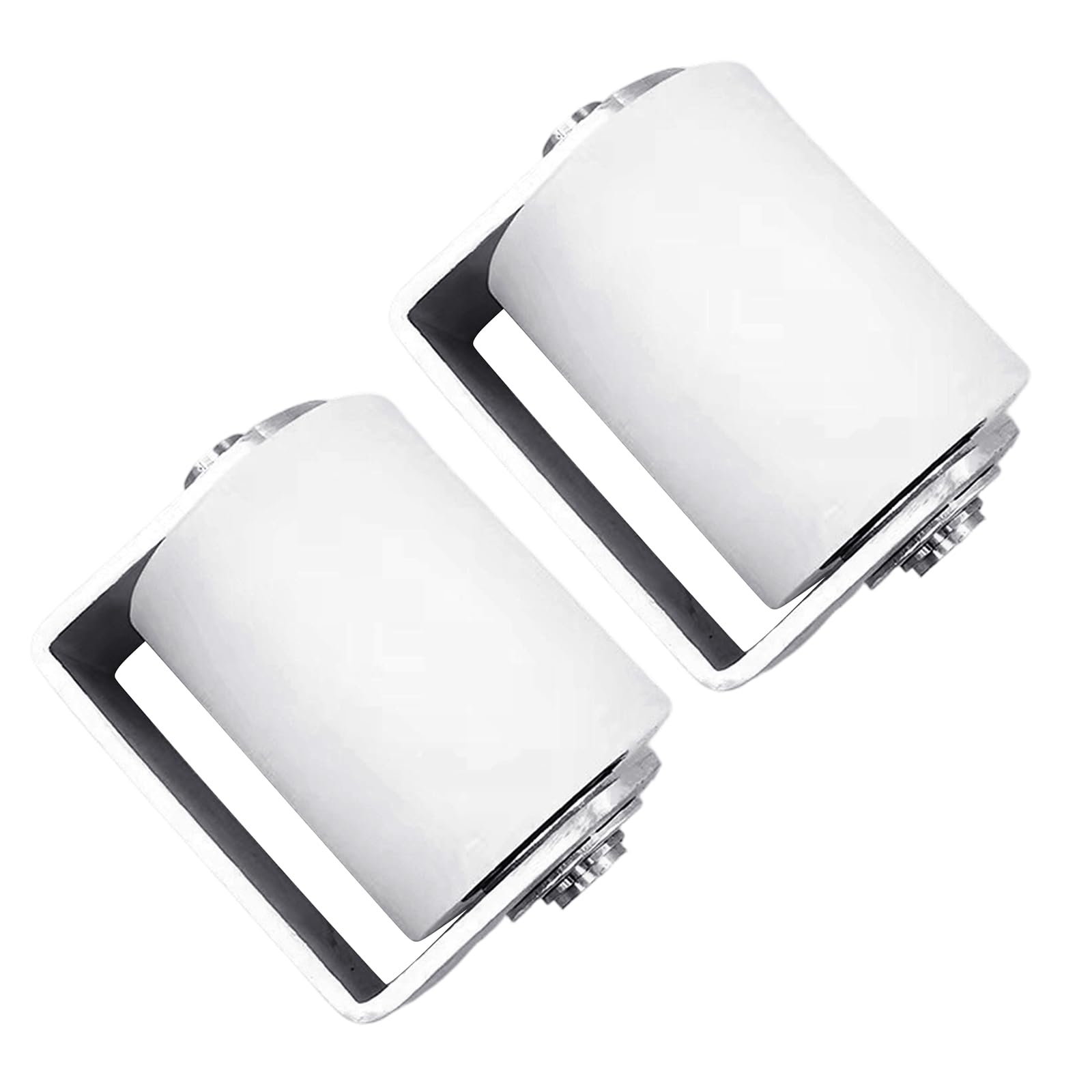 of 2 Heavy Load Bearing Stainless Steel Frame Nylon Wheel Pulley for Garage Storage and Workshop Cargo Handling Noiseless Polyamide Pulley Wheel
