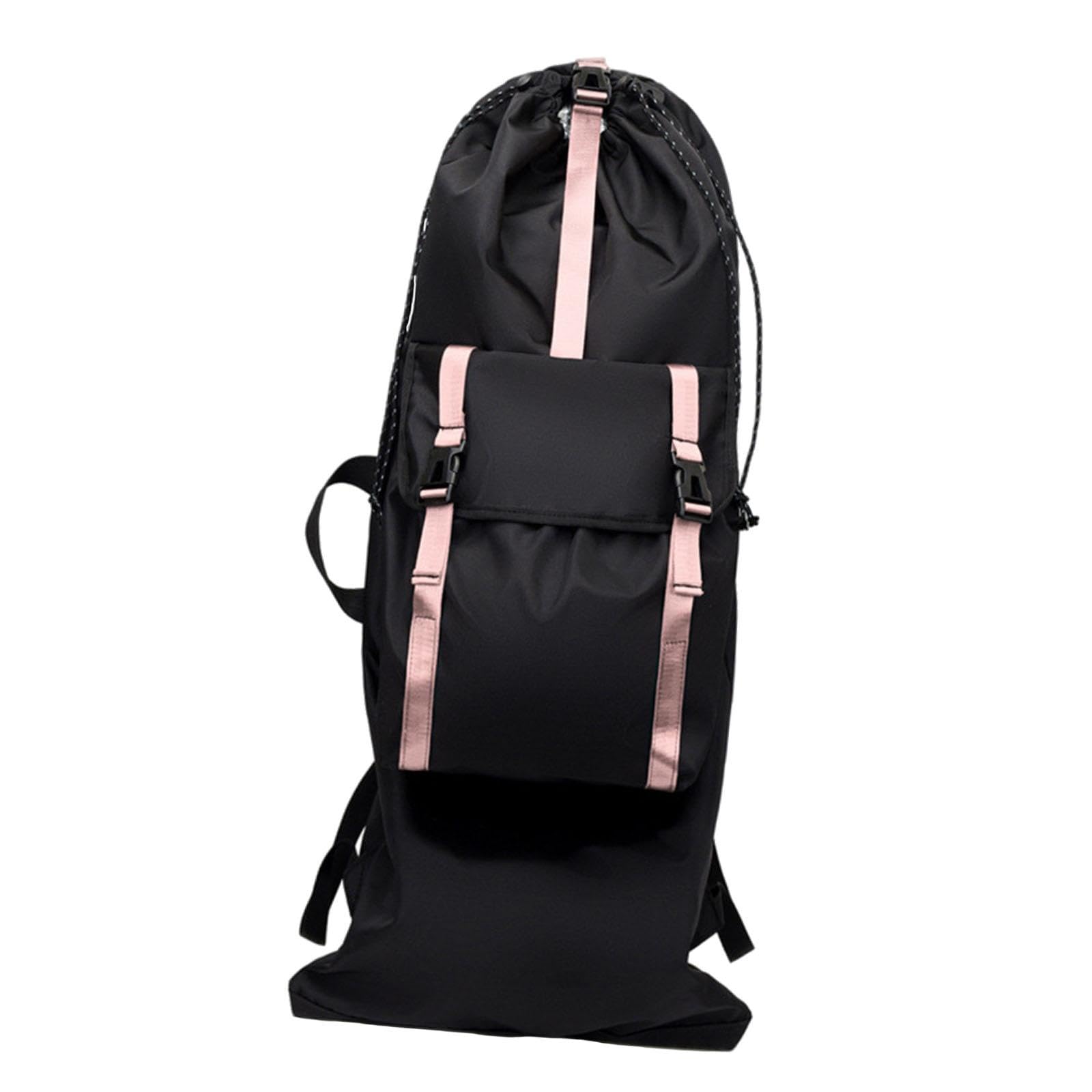 Sac à Dos pour Skateboard, Sacoche pour Longboard, Sac de Transport, Imperméable, Réfléchissant, Multifonctionnel pour Les, Les Activités de P, Rose