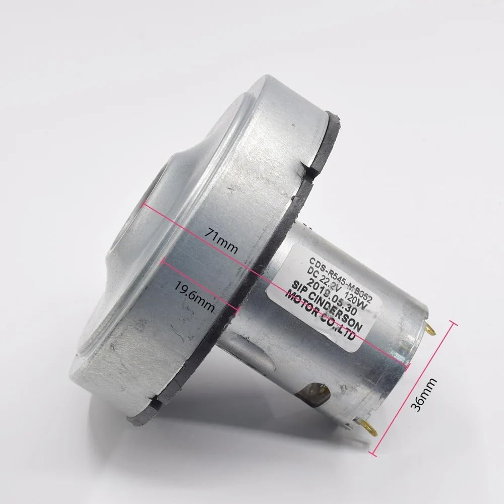 Motorino Elettrico, Motore Elettrico Micro 36mm RS-545 Motore Motore Turbo Ventola DC18V-24V 21.6V 22.2V 120W Ventola for aspirapolvere Portatile ad Alta Potenza