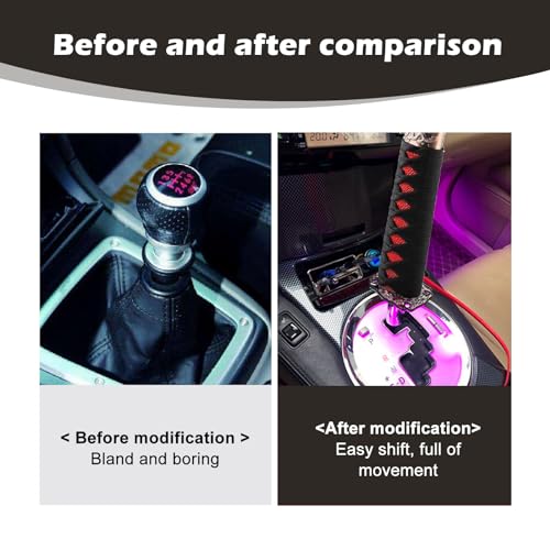 Gseigvee GS30 1 Pc Car Katana Samurai Gear Shift Head, 6.1 Inch Shift Knob Protective Cover With 4 Adapter, Personalized Gear Lever, Universal thumb #5