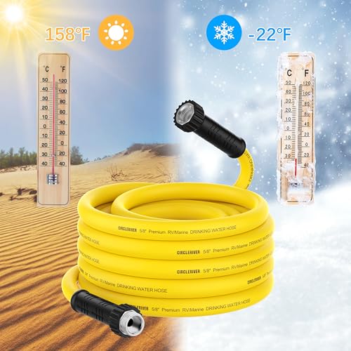 Image of RV Drinking Water Hose 50FT with Storage Bag, 5 /8 inch Premium Fresh Water Hose for RV, Camping, Marine, Trailer and Truck, BPA Free, Anti-Kink and Leak-Free, Drinking Water Safe