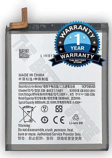 Image of Original EB-BM317ABY Battery for Samsung Galaxy M31s SM-M317F, SM-M317F /DS Battery with 1 Year Warranty**** (PP19)
