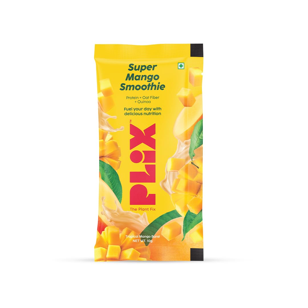 PLIX - THE PLANT FIX Super Mango Smoothie Sachets (Pack of 30) | Packed with Mango Powder, Pea Protein, Quinoa Powder & Oat Fiber | Affordable, Portable, & Delicious (B0CH3BF5LH) Amazon Price History, Amazon Price Tracker