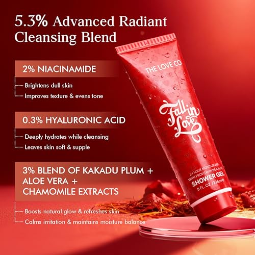 Image of THE LOVE CO. Fall in Love Gift Set for Women | Body Wash and Body Lotion | Luxury Bath & Body Pampering Kit | Birthday, Anniversary & Special Occasion Gift | Premium Vegan Packaging Pack of 2