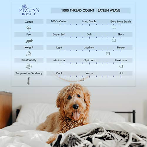 1000 Thread Count Luxury White Queen Sheets, 100% Long Staple Combed Cotton Sheets, Smooth Sateen Queen Hotel Bed Sheets with Deep Pockets fit Upto 15 inch (White 1000 Thread Count Sheets Queen) - Thumbnail 5