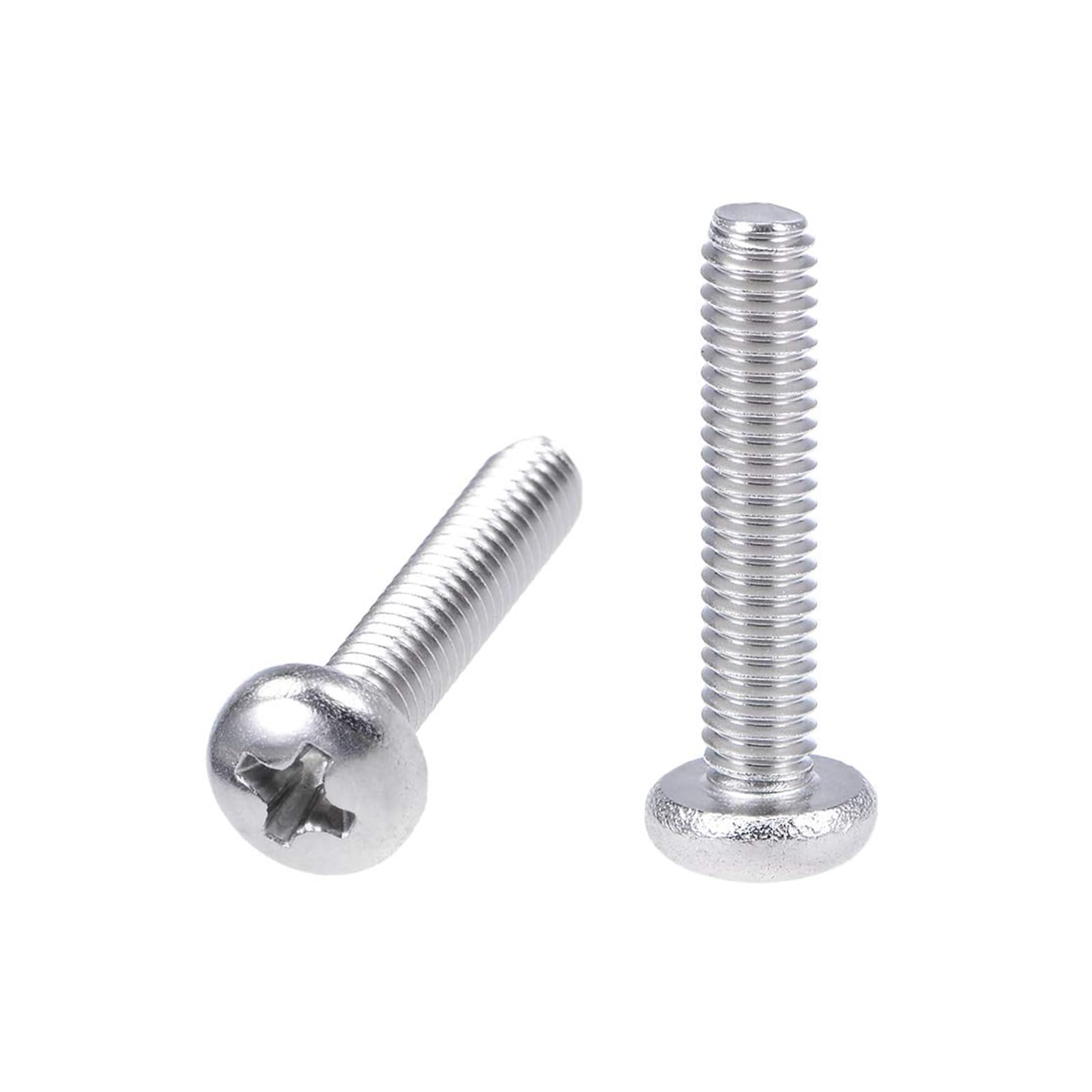 MACHSWON M4x20mm Machine Screws Pan Phillips Cross Head Screw 304 Stainless Steel Round Head Cross Screw Fasteners Bolts 30Pcs