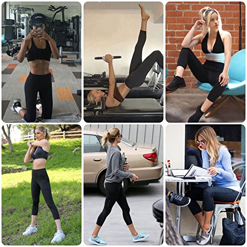 Gayhay Leggings With Pockets For Women Reg & Plus Size - Capri Yoga Pants High Waist Tummy Control Compression For Workout Capris Black #TOP2