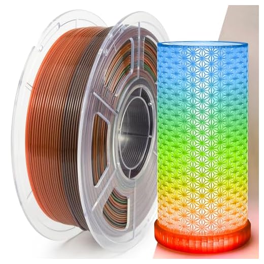 IEMAI Transparent PETG Filament 1.75mm 1kg, Crystal Clear Rainbow 3D Printer Filament Up to 600mm/s Printing, Fast Color Change for Lampshade, Creative DIY & Home Decor
